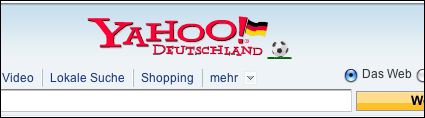 Yahoo! Germany header for Euro 2008