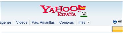 Yahoo! Spain header for Euro 2008