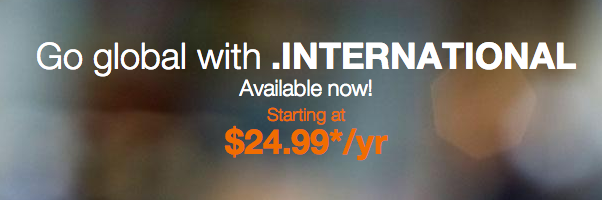 GoDaddy .International domain