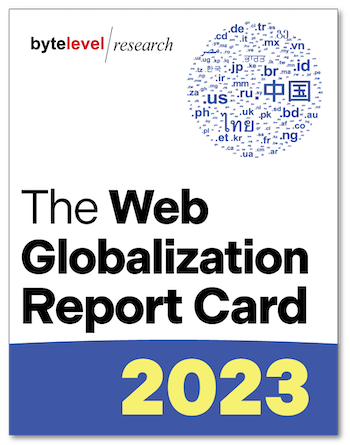 Cover of the 2023 Web Globalization Report Card